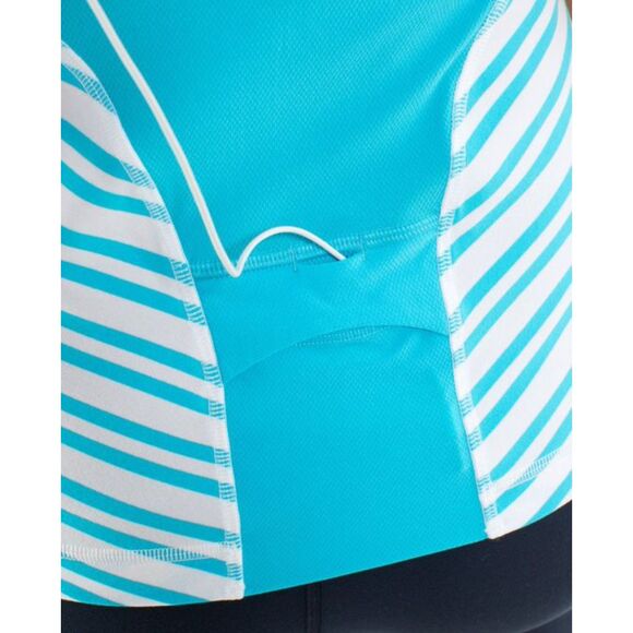 Lululemon Deep V Athletic Twin Stripe Spry Blue / Spry Blue Tank Size 4 - Picture 3 of 6